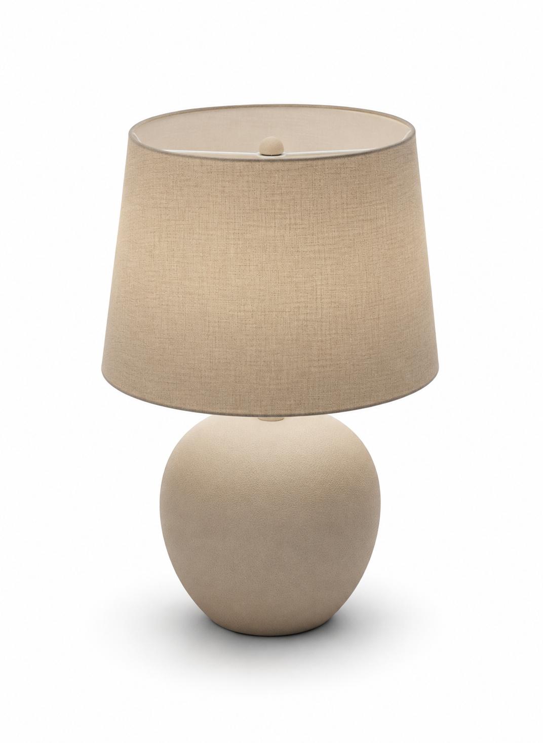 Beige Fabric Table Lamp - Beige