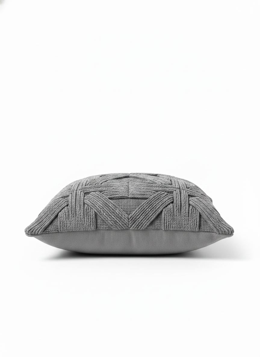 Gray Textured Pillow - Gray