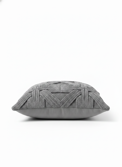 Grey Textured Pillow