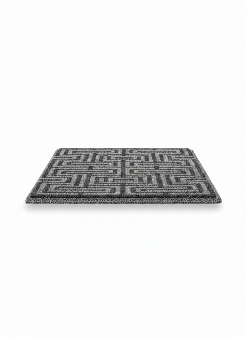 Grey Geometric Doormat