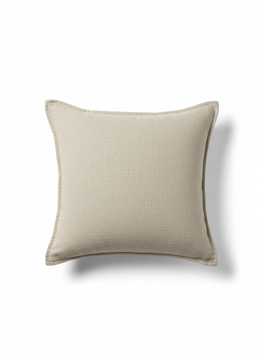 Beige Linen Pillow