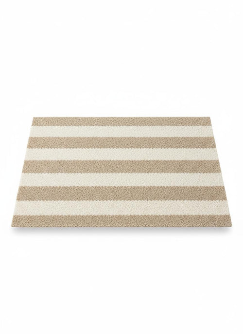 Beige Striped Doormat - Beige