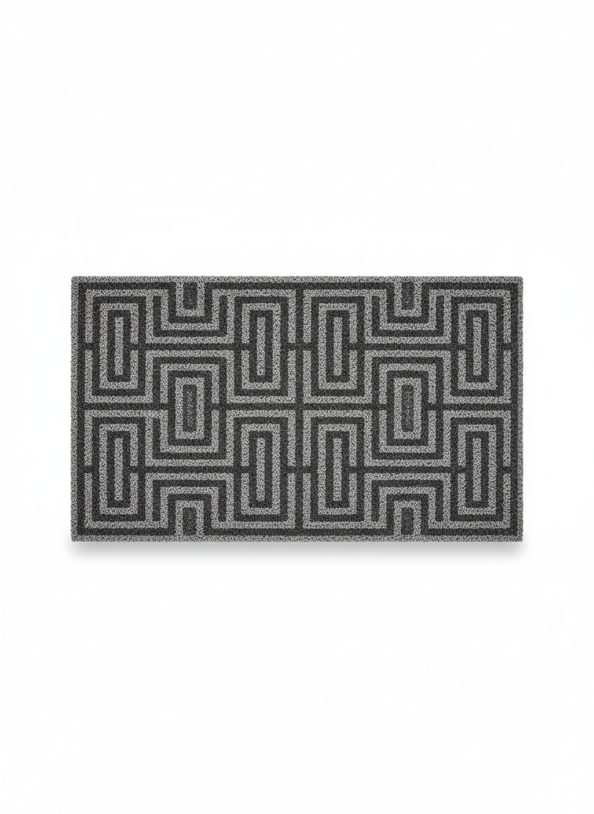 Grey Geometric Doormat