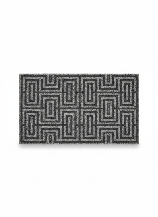 Grey Geometric Doormat