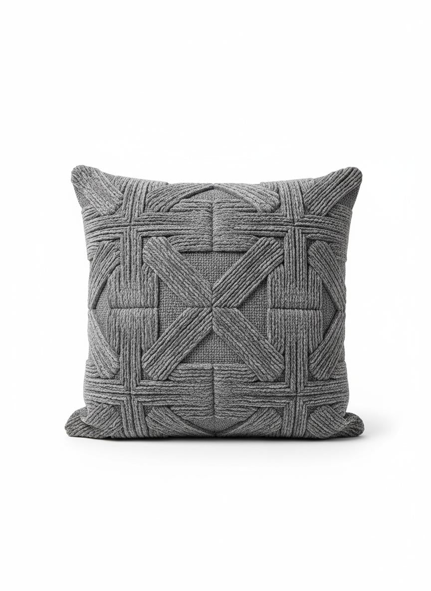 Gray Textured Pillow - Gray