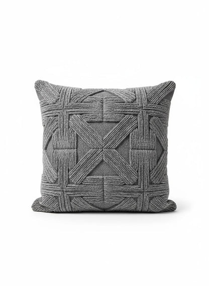 Gray Textured Pillow