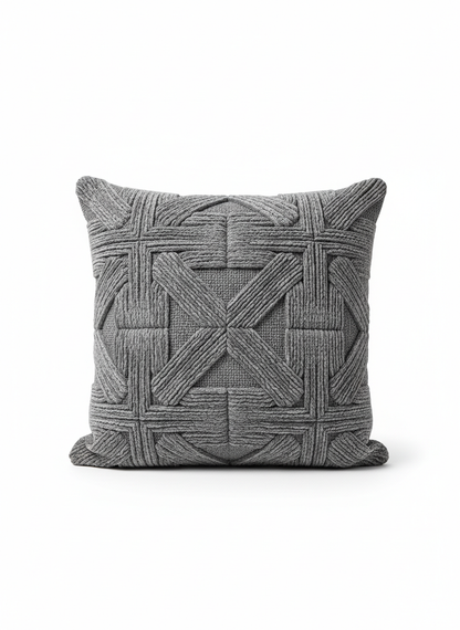 Grey Textured Pillow