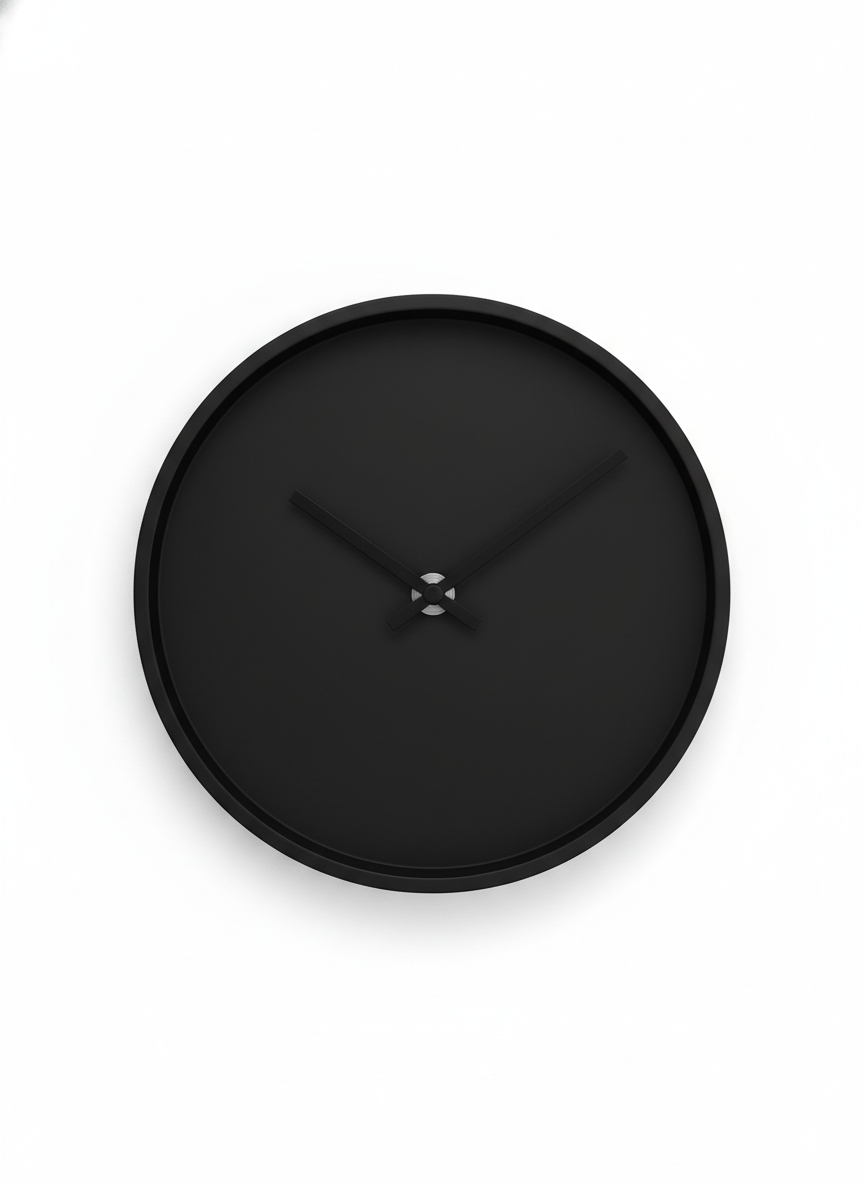 Modern Black Wall Clock