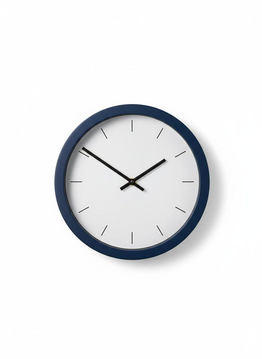 Navy Round Wall Clock