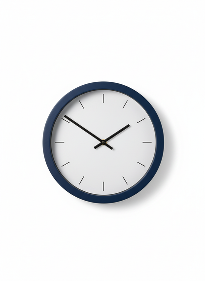 Navy Round Wall Clock