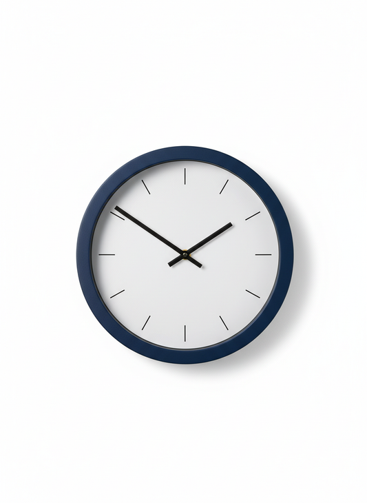Navy Round Wall Clock