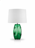 Green Glass Table Lamp - Green