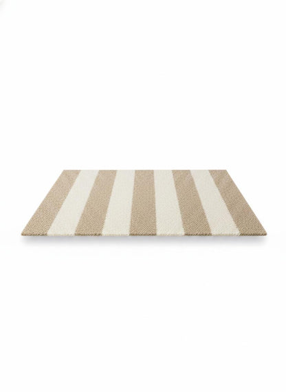 Beige Striped Doormat