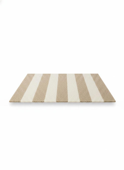 Beige Striped Doormat - Beige